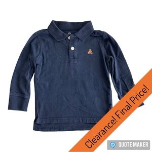 Baby GAP Navy Long Sleeve Polo Shirt (2T)